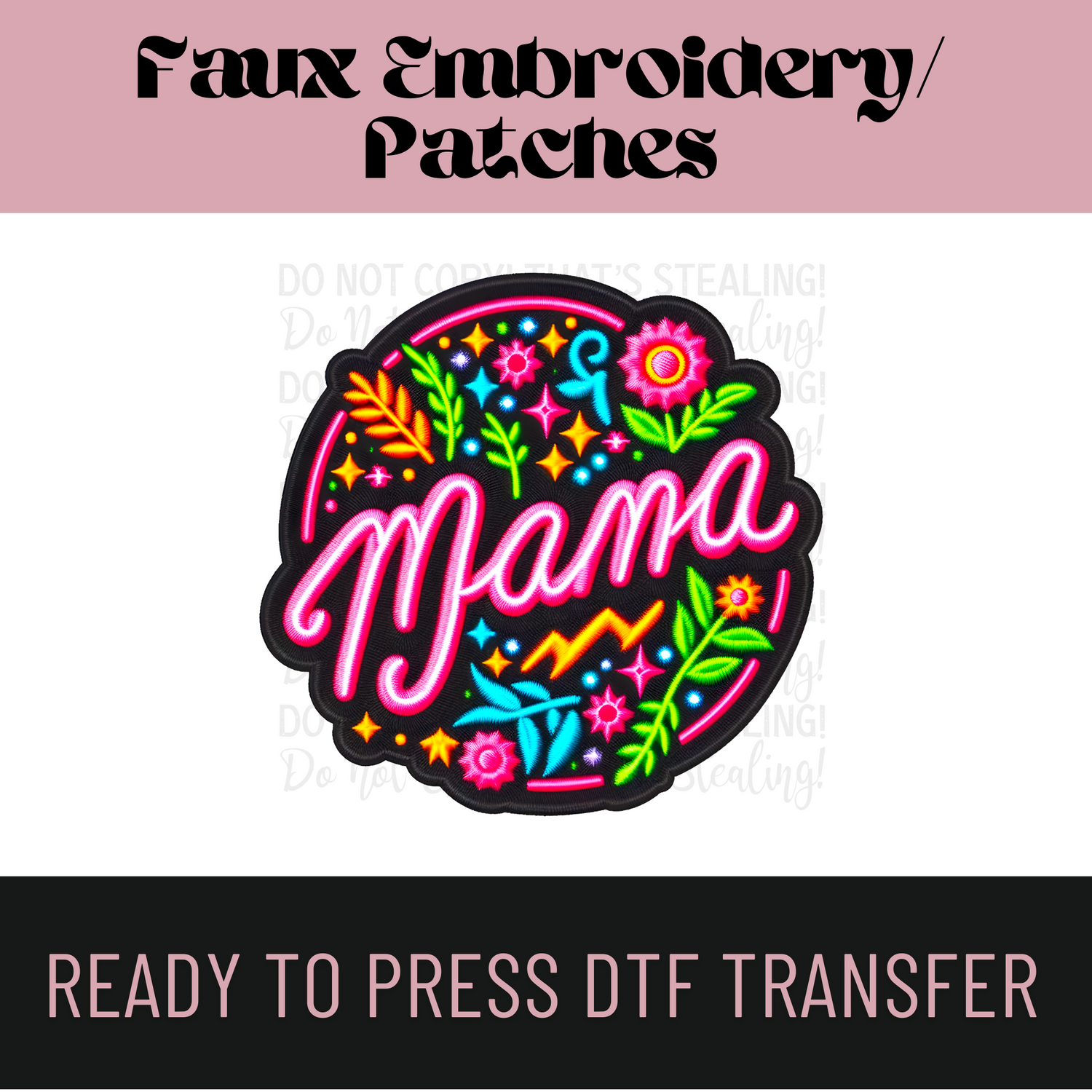 Faux Sequin/Embroidery DTF