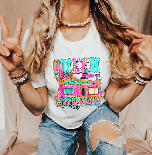 Queen of the campground DTF Transfer Film TE055