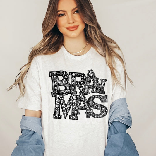 Brahmas - Faux Rhinestone Faux Embroidered DTF Transfer Film