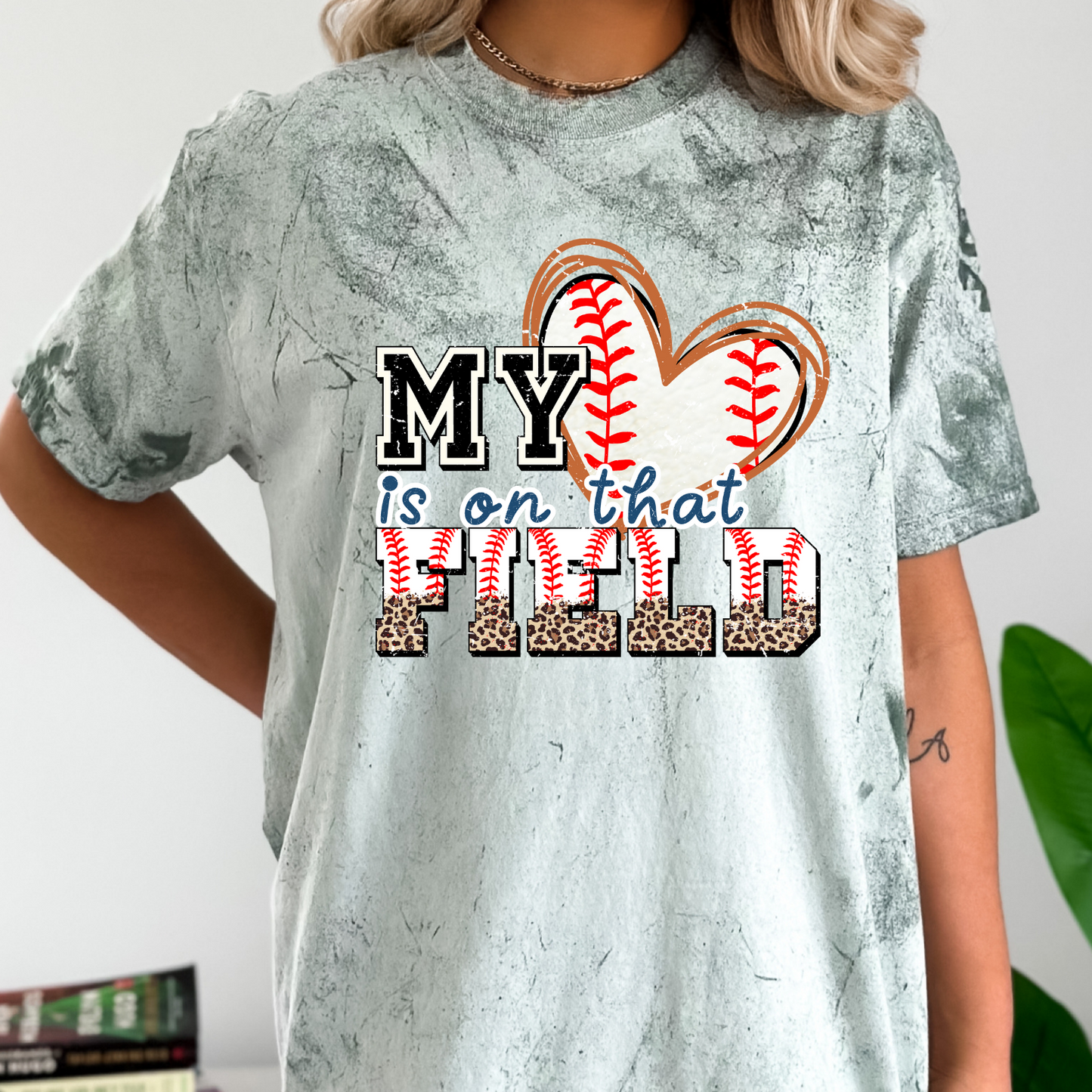 Baseball My heart is on that field DTF Transfer Film