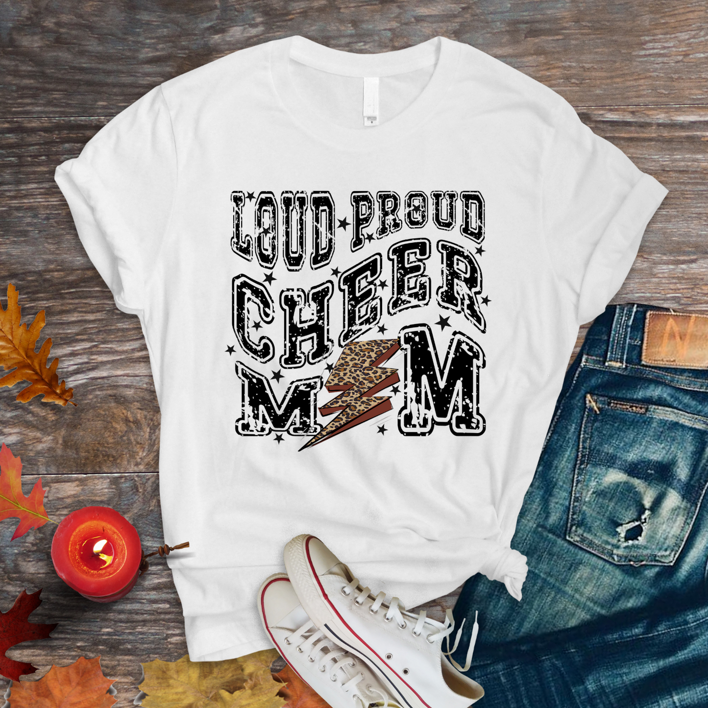 Loud Proud Cheer Mom DTF Transfer Film 9179