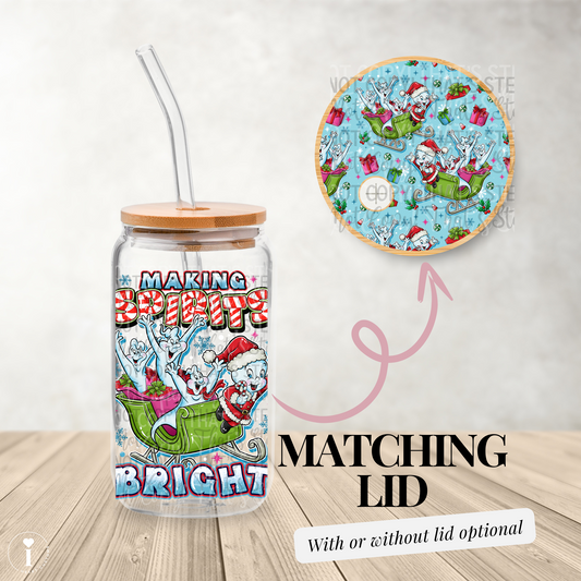 Christmas Ghouls - 16oz UV DTF Transfer Film Wrap and Matching Lid G094