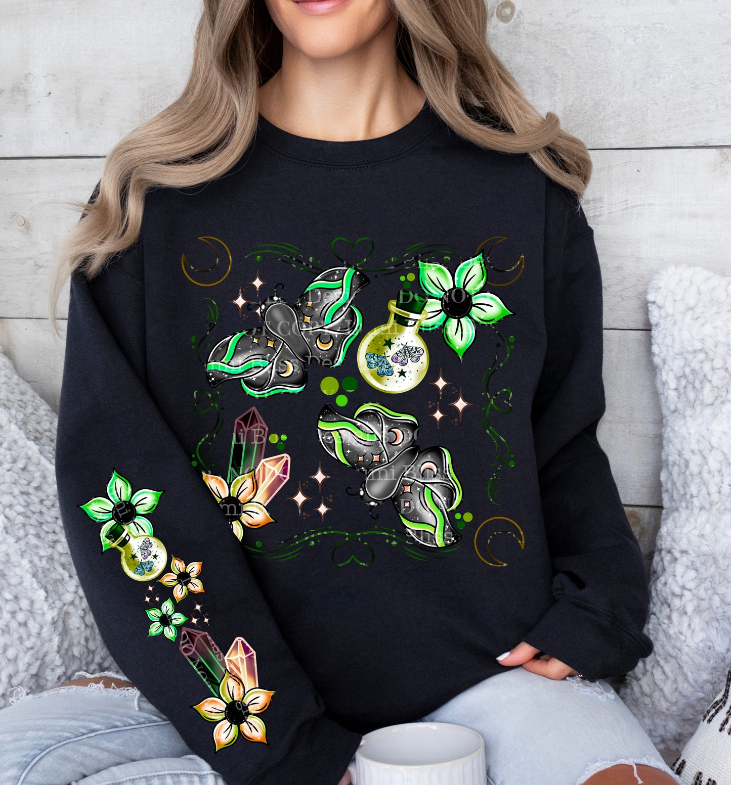 Matching DTF Series - Set Series - Mystical Butterflies Green L025