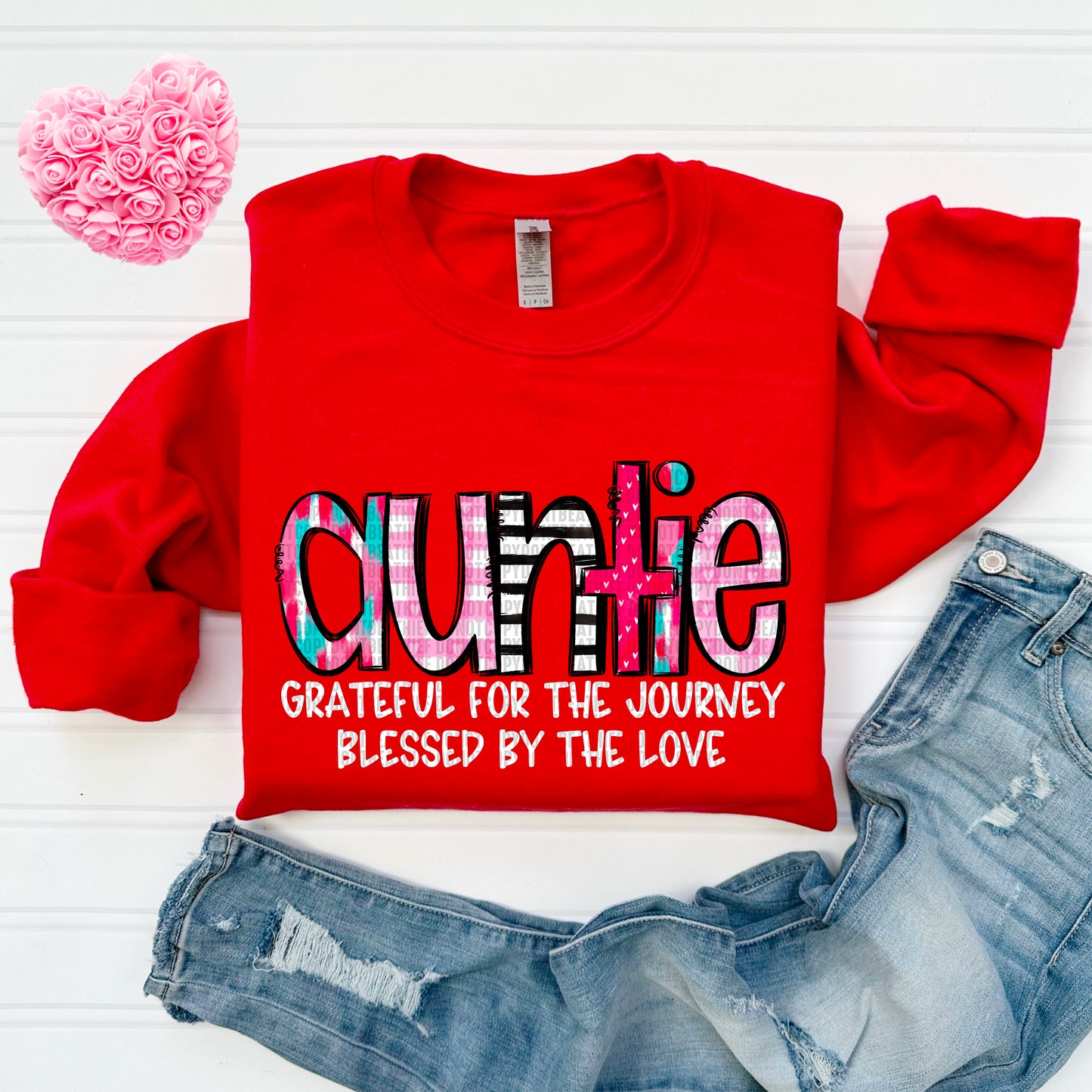 Grateful for the journey, Blessed by the Love - Auntie DTF Transfer Film SD124