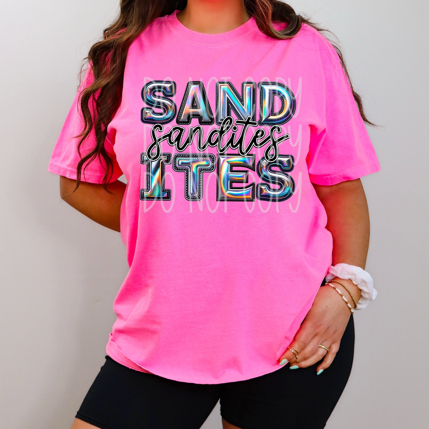 Faux Hologram Faux Embroidery Sandites DTF Transfer Film