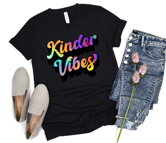 Colorful Kinder Vibes Youth Cotton T-shirt