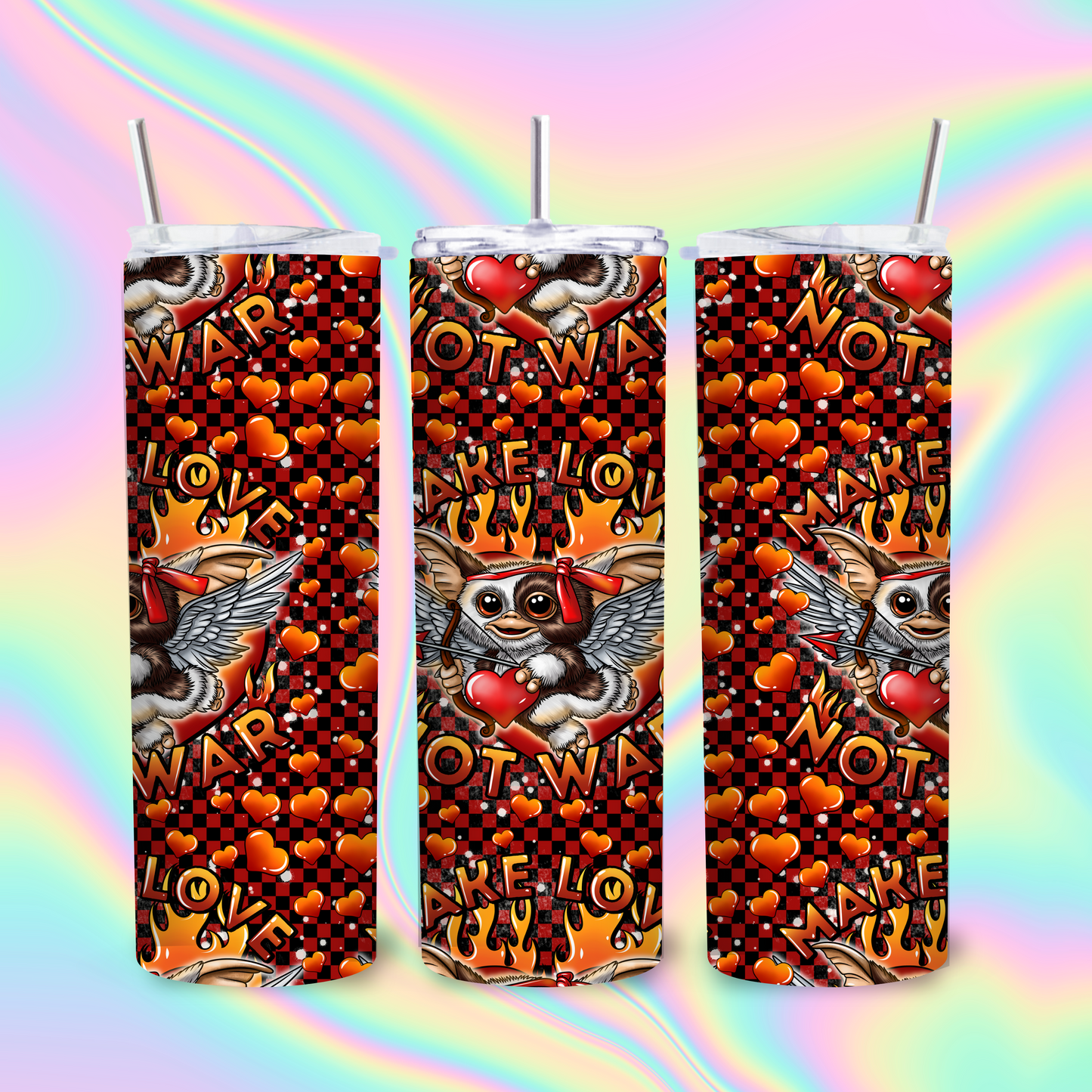 Make Love not war - Tumbler Sublimation Transfer Film