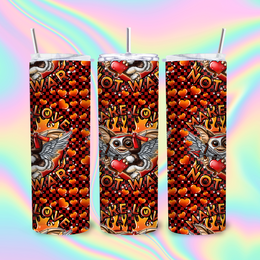 Make Love not war - Tumbler Sublimation Transfer Film