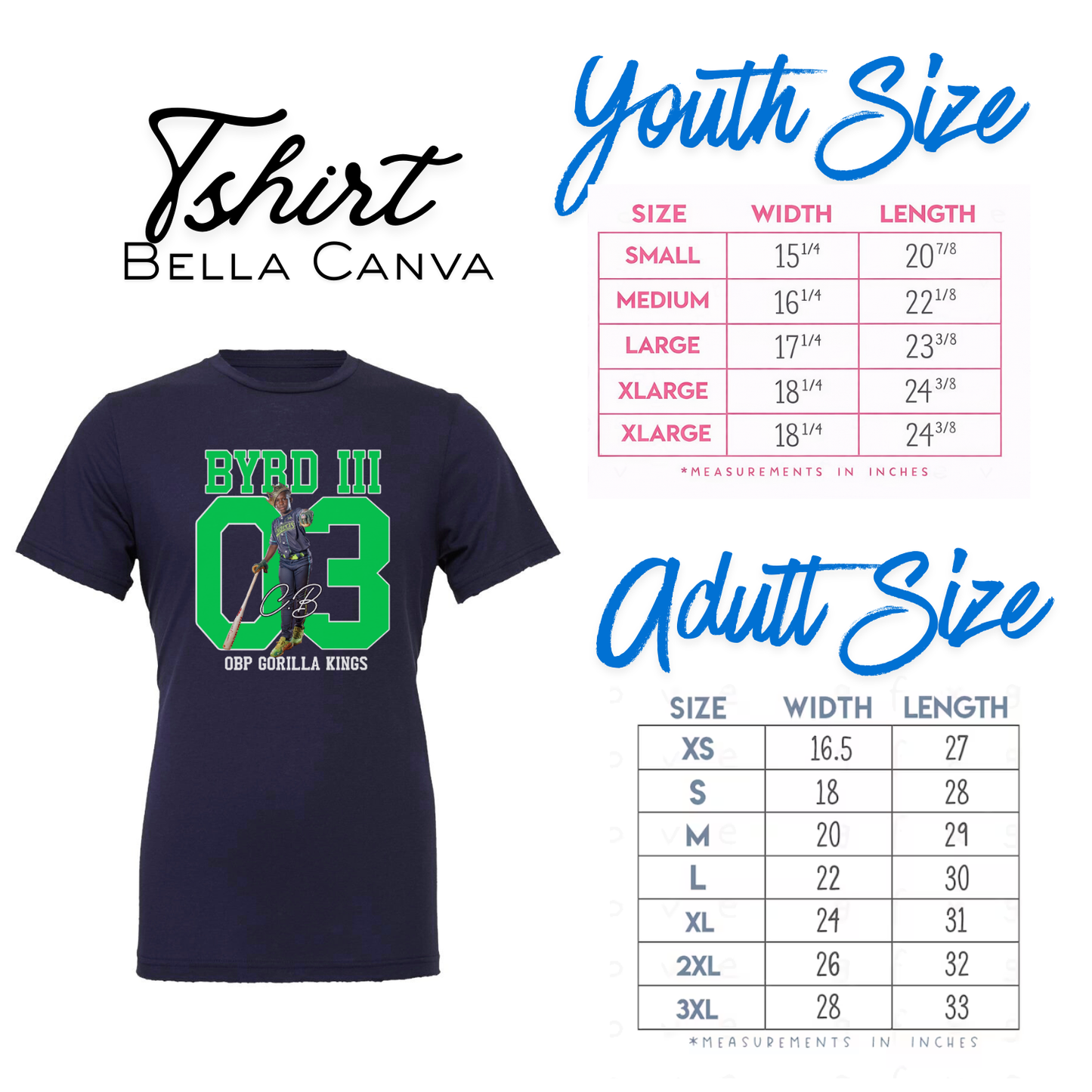 Orlando Baseball Prospects 12U Fundraiser T-Shirt | Bella+Canvas 3001 Team Tee