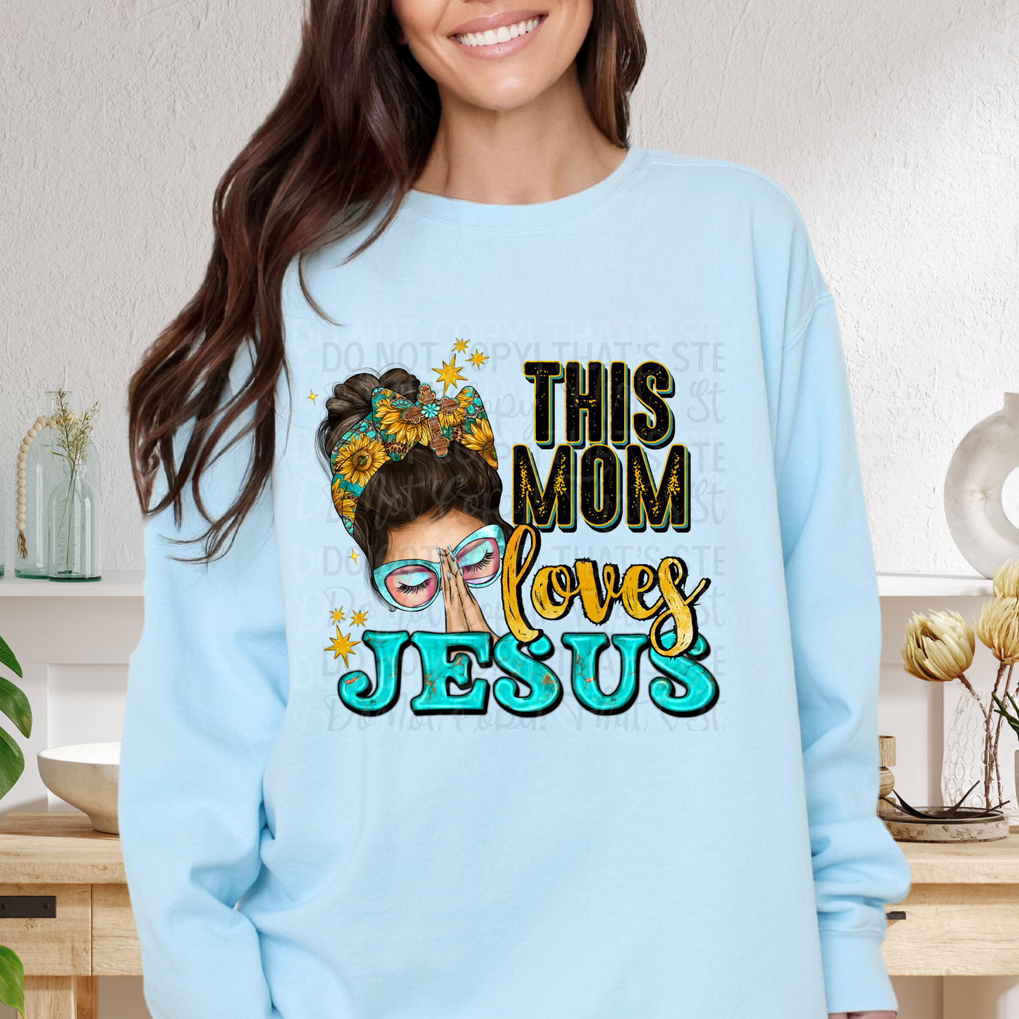 This MOM loves JESUS DTF Transfer Film SD015