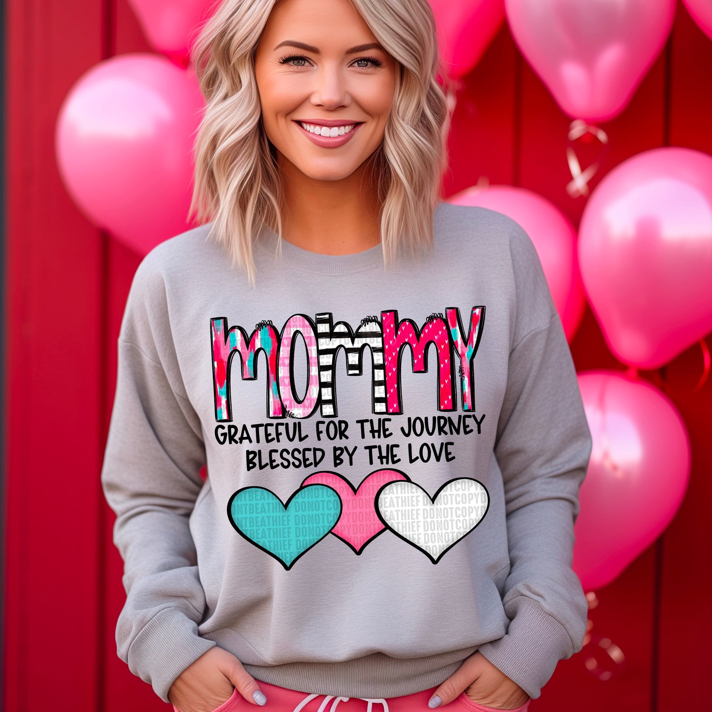Grateful for the journey, Blessed by the Love - Mommy DTF Transfer Film SD124