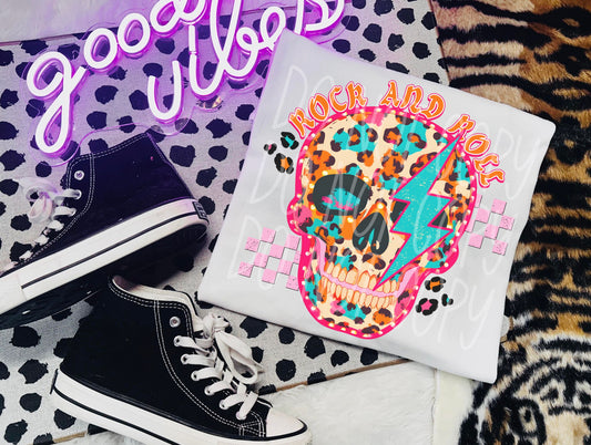 Rock and roll skeleton DTF Transfer Film TE055