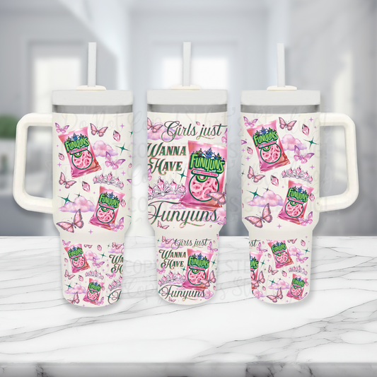 Girls just want to have some - TOP & BOTTOM SET - 40 oz Tumbler UV DTF Transfer Film G124
