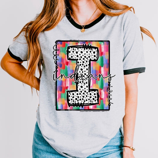 Matching Sports Mascot Doodles I Indians DTF Transfer Film F044