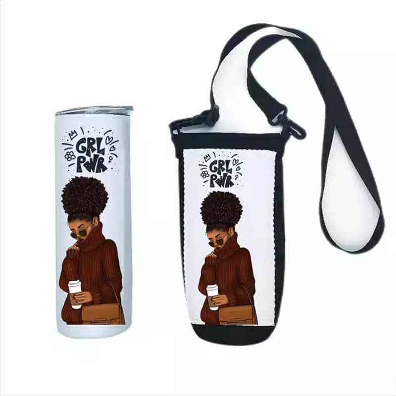 20oz Tumbler Bag Sublimation Blank with Shoulder Strap