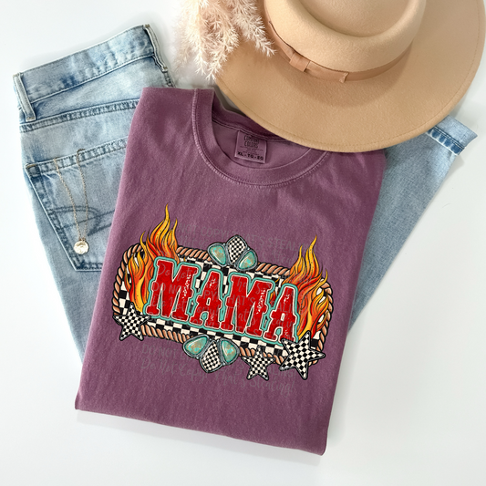 Mama Turquoise Spades V3 DTF Transfer Film A055