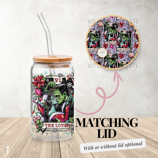 Tarot Card Xmas Exclusive: The Lovers - 16oz UV DTF Transfer Film Wrap and Matching Lid G104