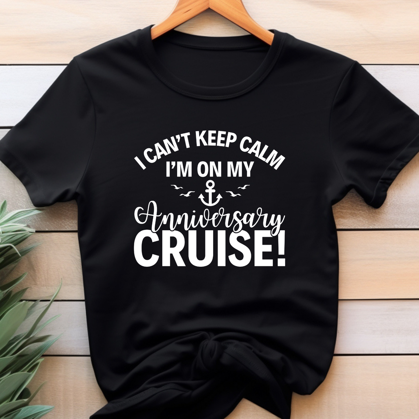 White Keep Calm Anniversary Cruise DTF Transfer Film