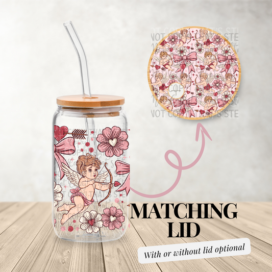 Valentine Cupid - 16oz UV DTF Transfer Film Wrap and Matching Lid A124