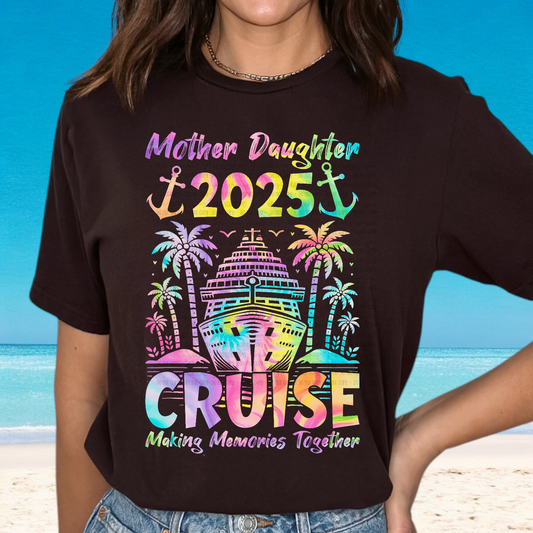 Colorful Mother Daughter Cruise 2025 DTF Transfer Film E035
