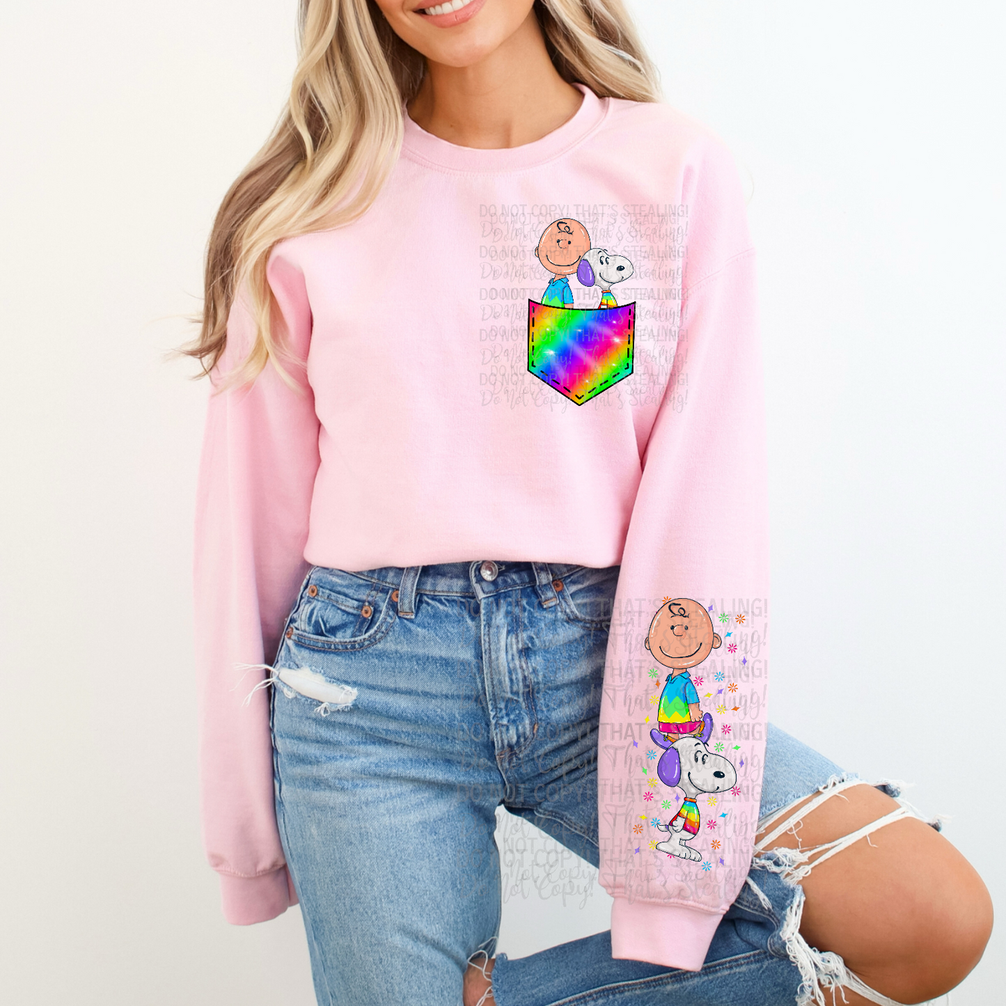 Matching Pocket Series - tie dye Dog Pocket & Sleeve