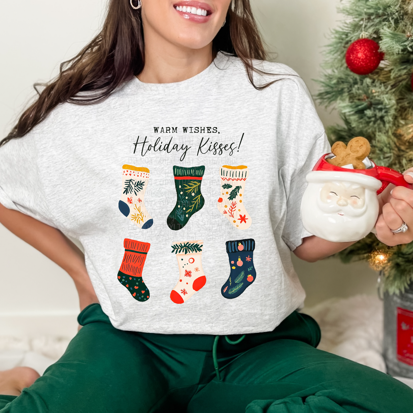 Christmas Holiday Kisses DTF Transfer Film CF104