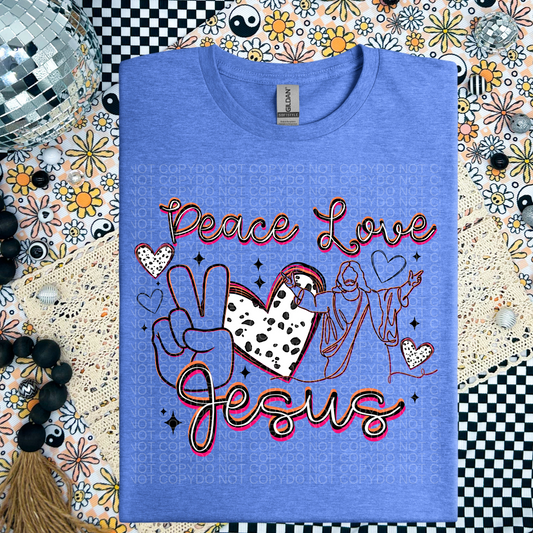 Peace Love Jesus DTF Transfer Film SD045