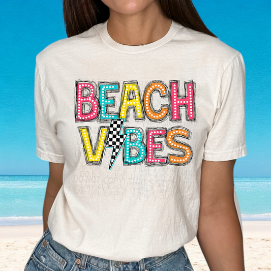 Beach vibes DTF Transfer Film E035