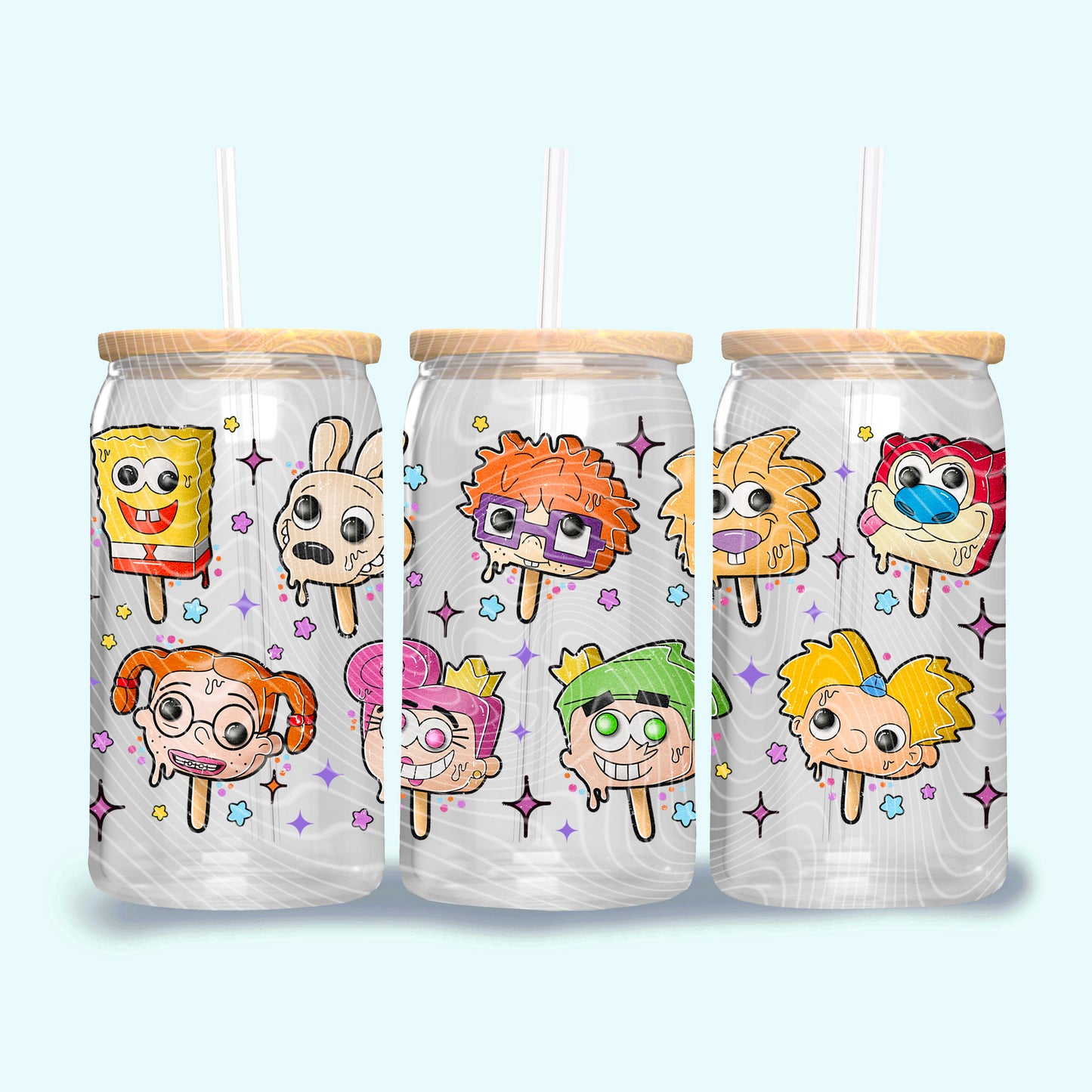 Summer friends popsicles- 16oz UV DTF Transfer Film