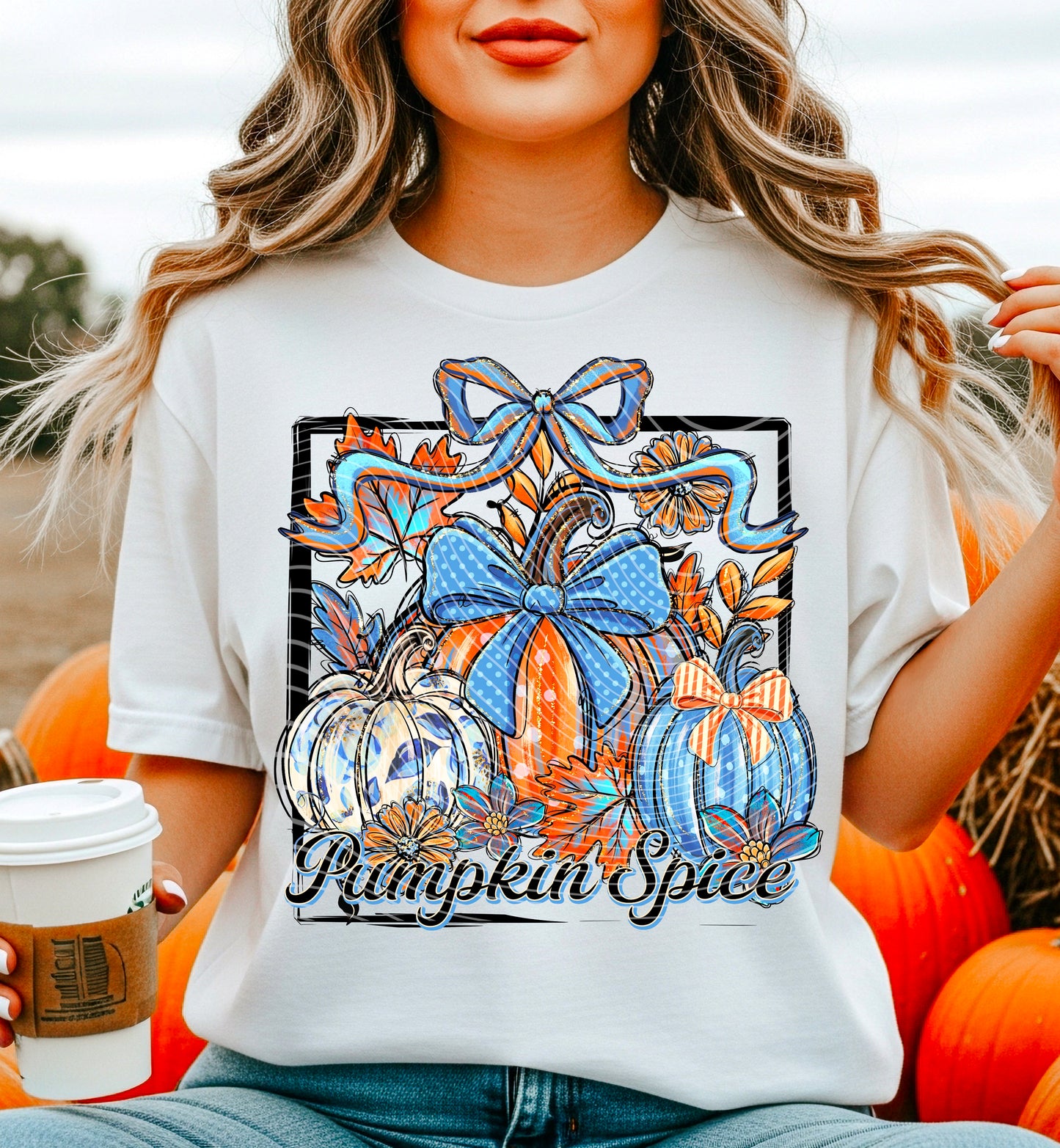 Pumpkin Spice & Fall Vibes DTF Transfer Film A095
