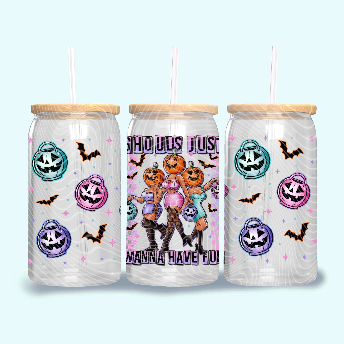 Ghouls just wanna have fun Tone 2 - 16oz UV DTF Transfer Film G084