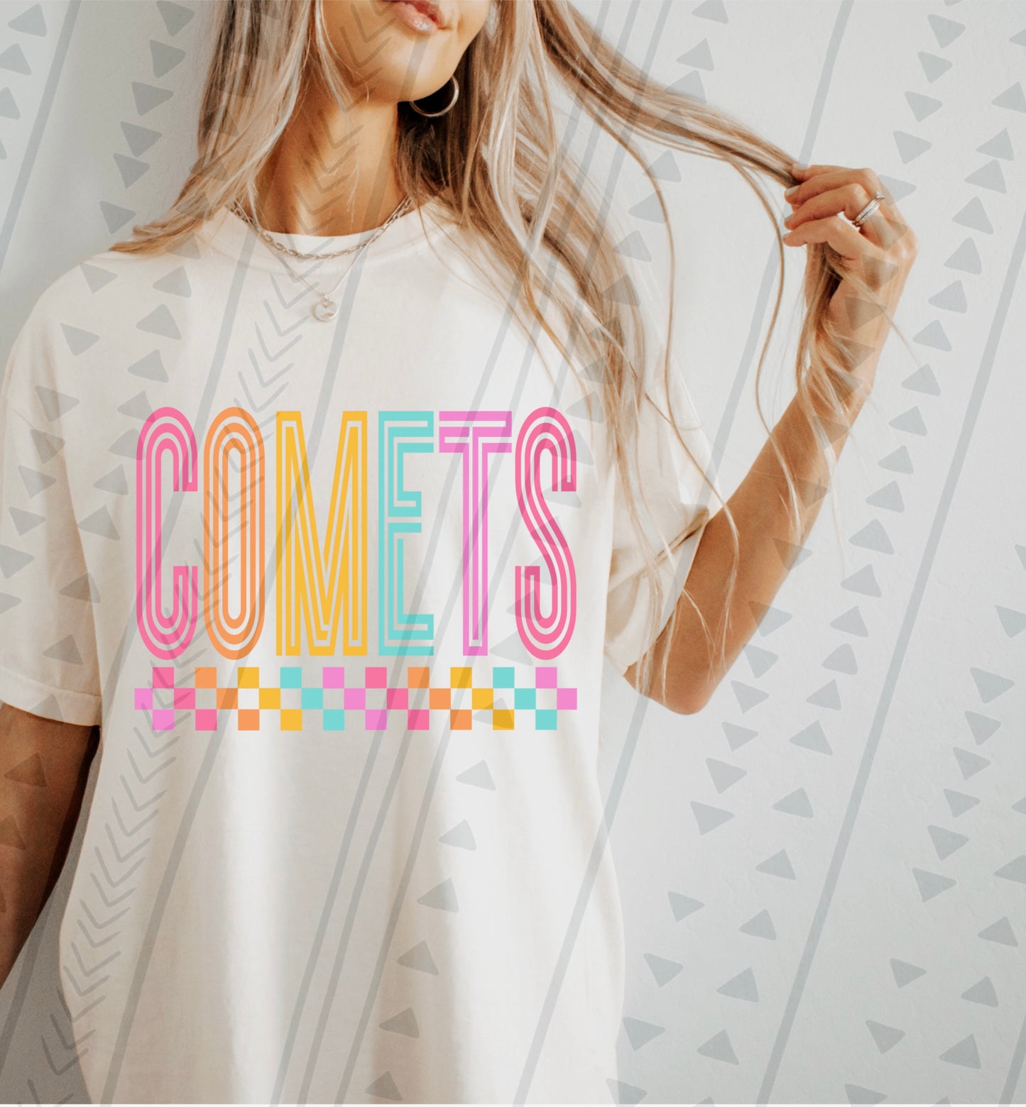 Colorful Sports Mascot Comets DTF Transfer Film