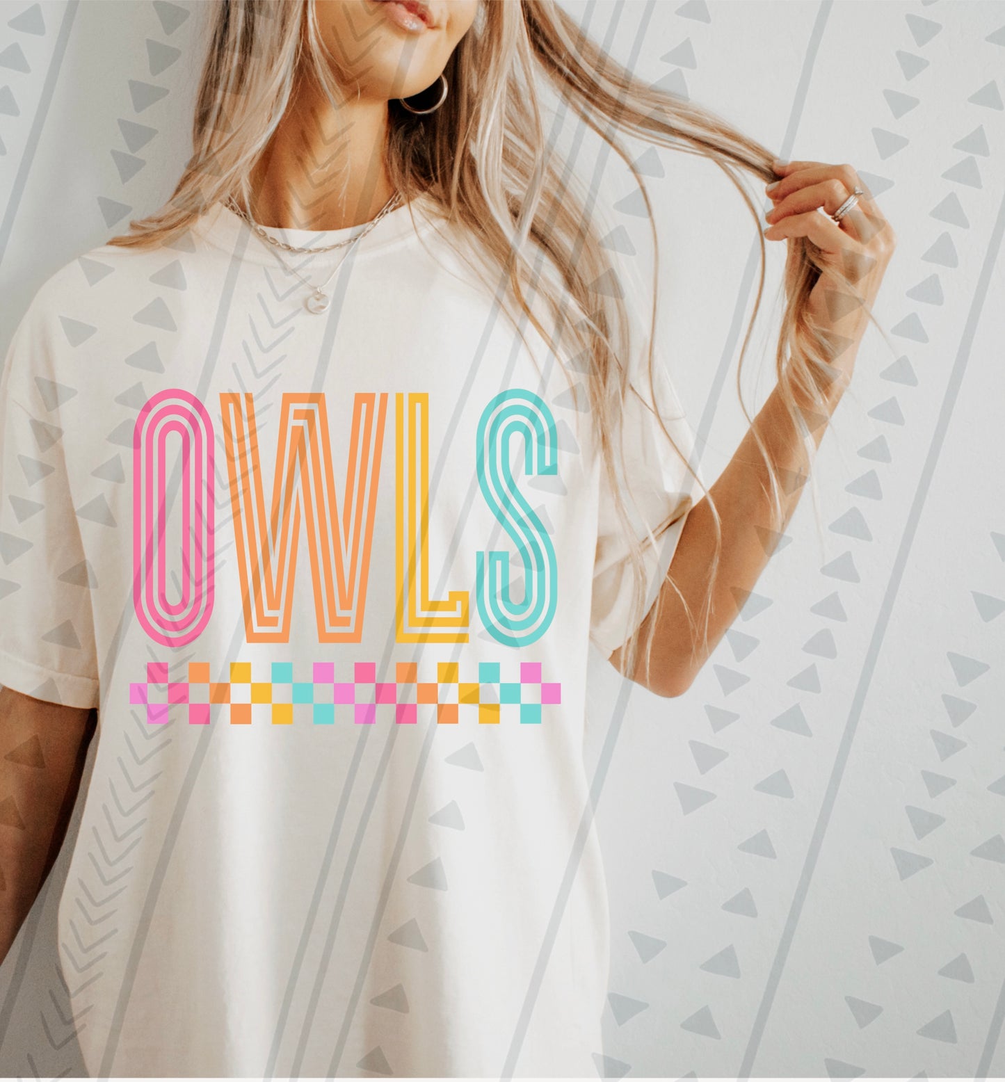 Colorful Sports Mascot Owls DTF Transfer Film