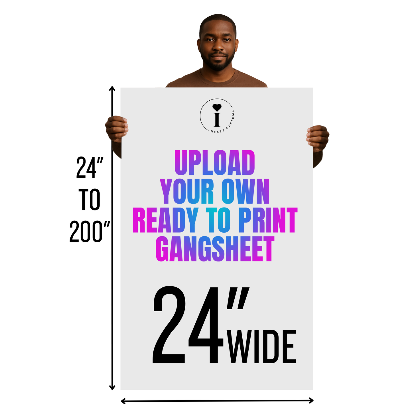 CUSTOM 24 INCH DTF GANG SHEET (MULTIPLE DESIGNS ON 1 ROLL)