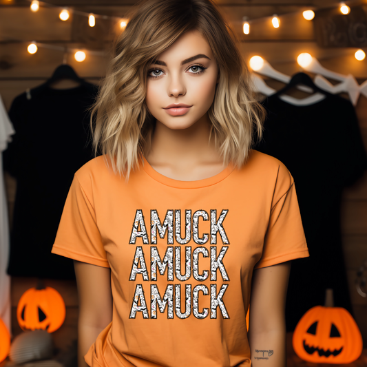 3D Ghouls Amuck Amuck Amuck Letters DTF Transfer Film 9081