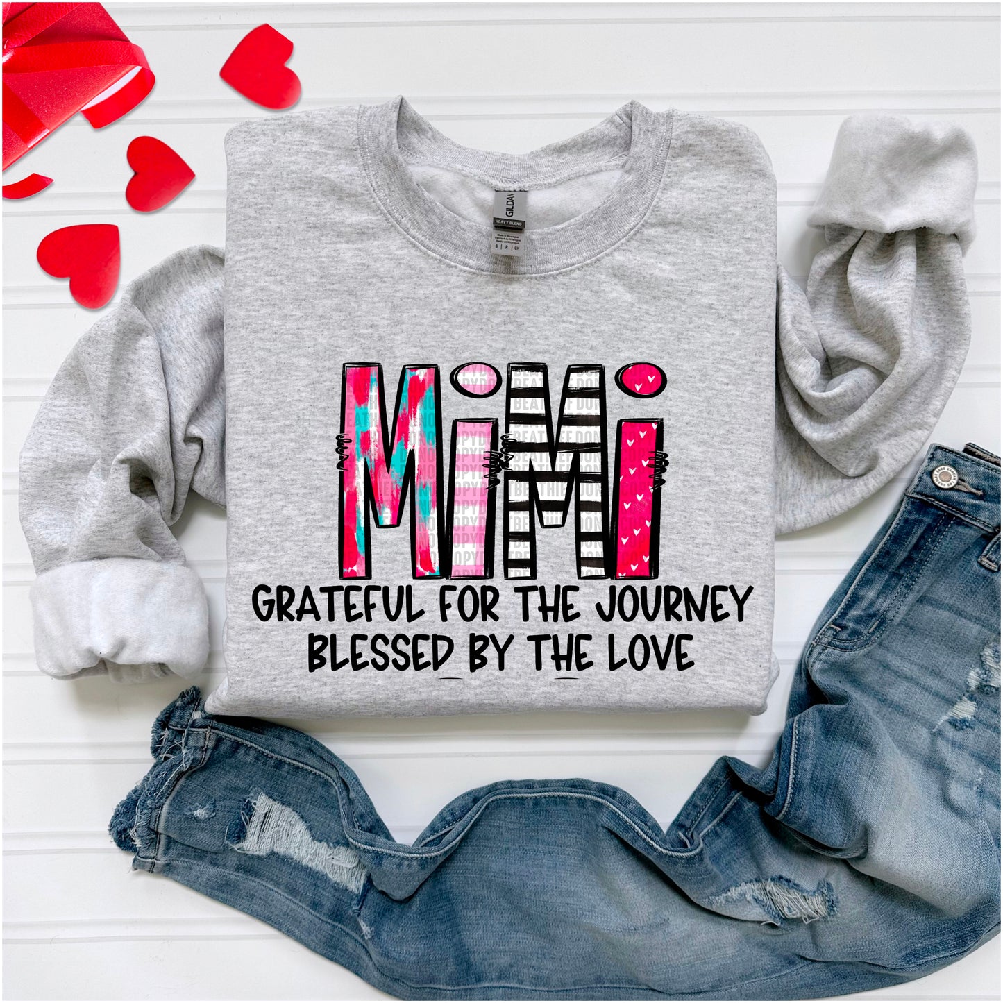 Grateful for the journey, Blessed by the Love - Mimi DTF Transfer Film SD124