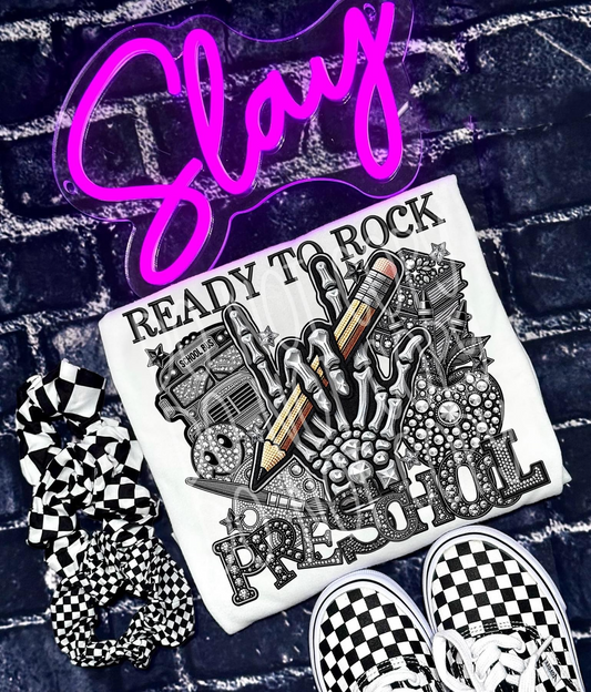 Preschool Grade - Faux Rhinestone Faux Embroidered DTF Transfer Film