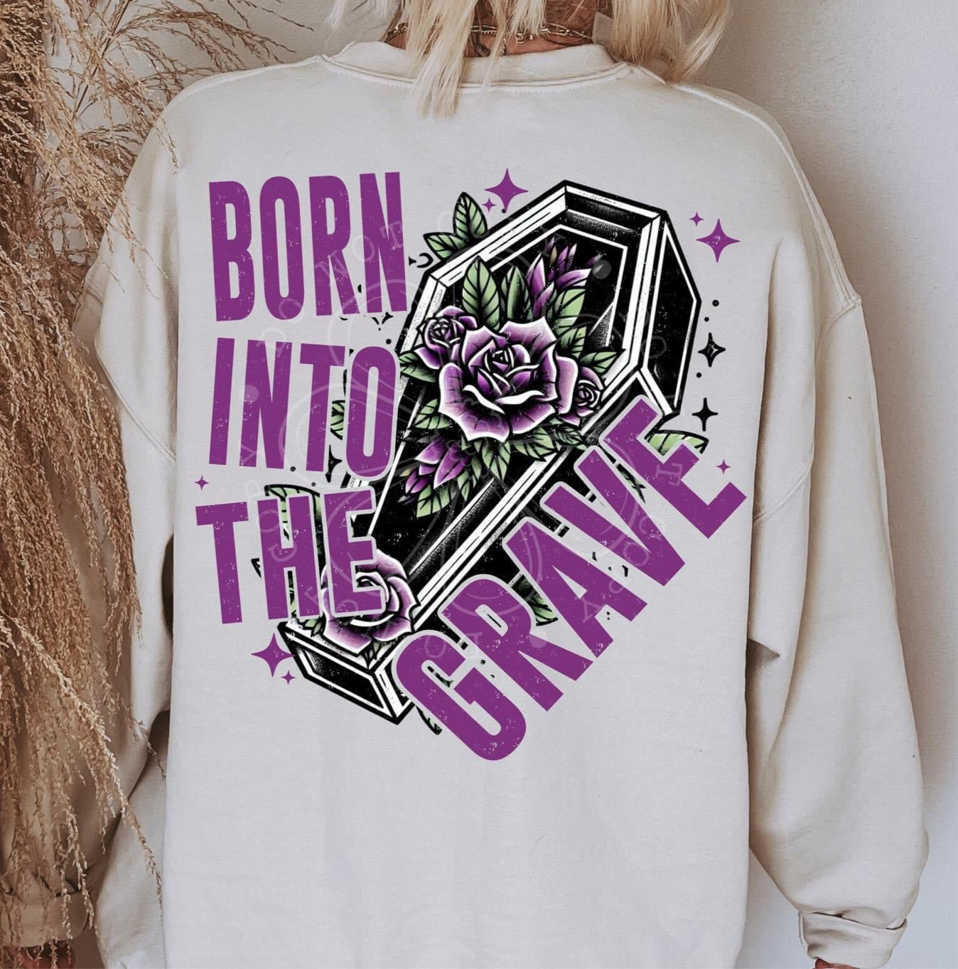 Born into the grave coffin DTF Transfer Film