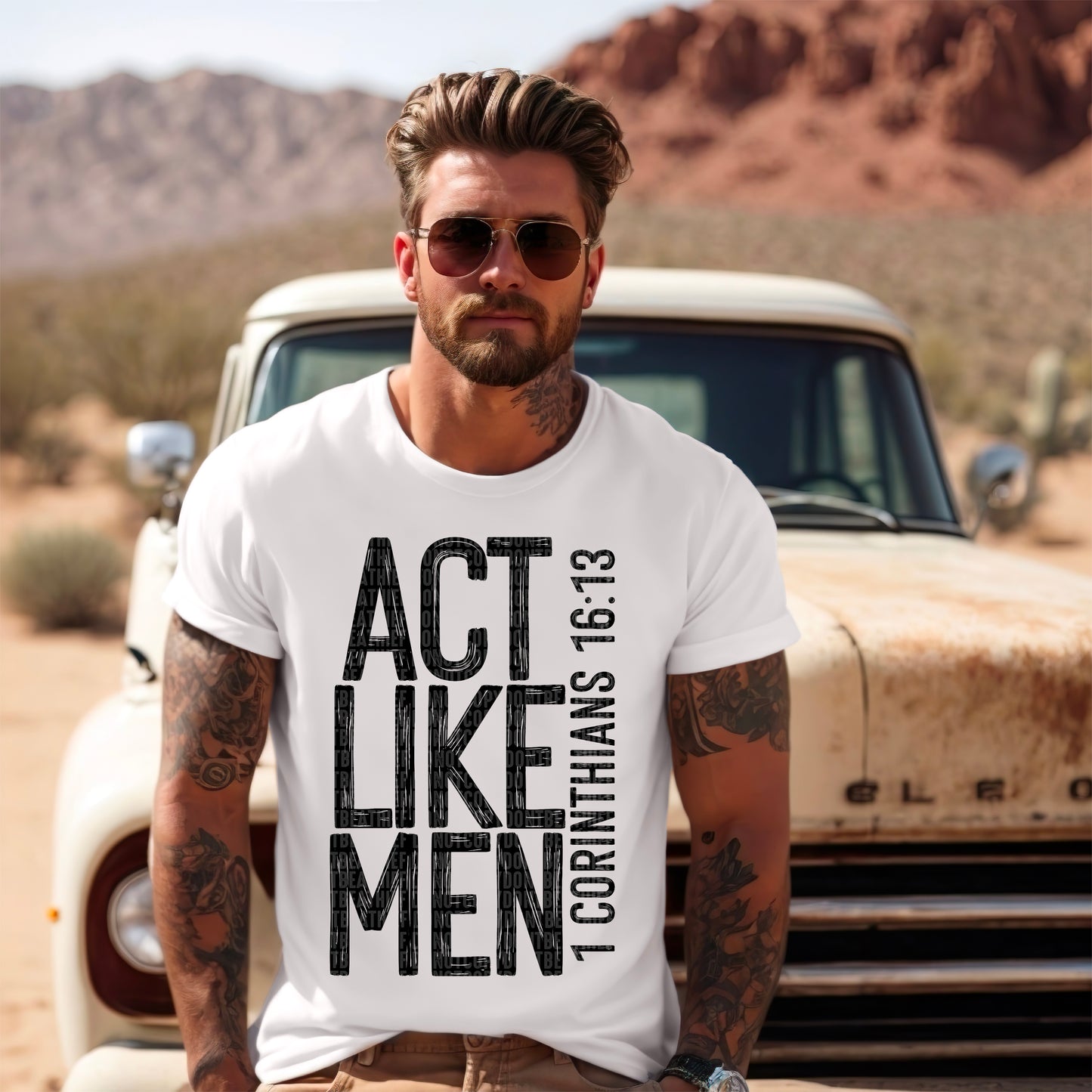 Act like Men black DTF Transfer Film SD124