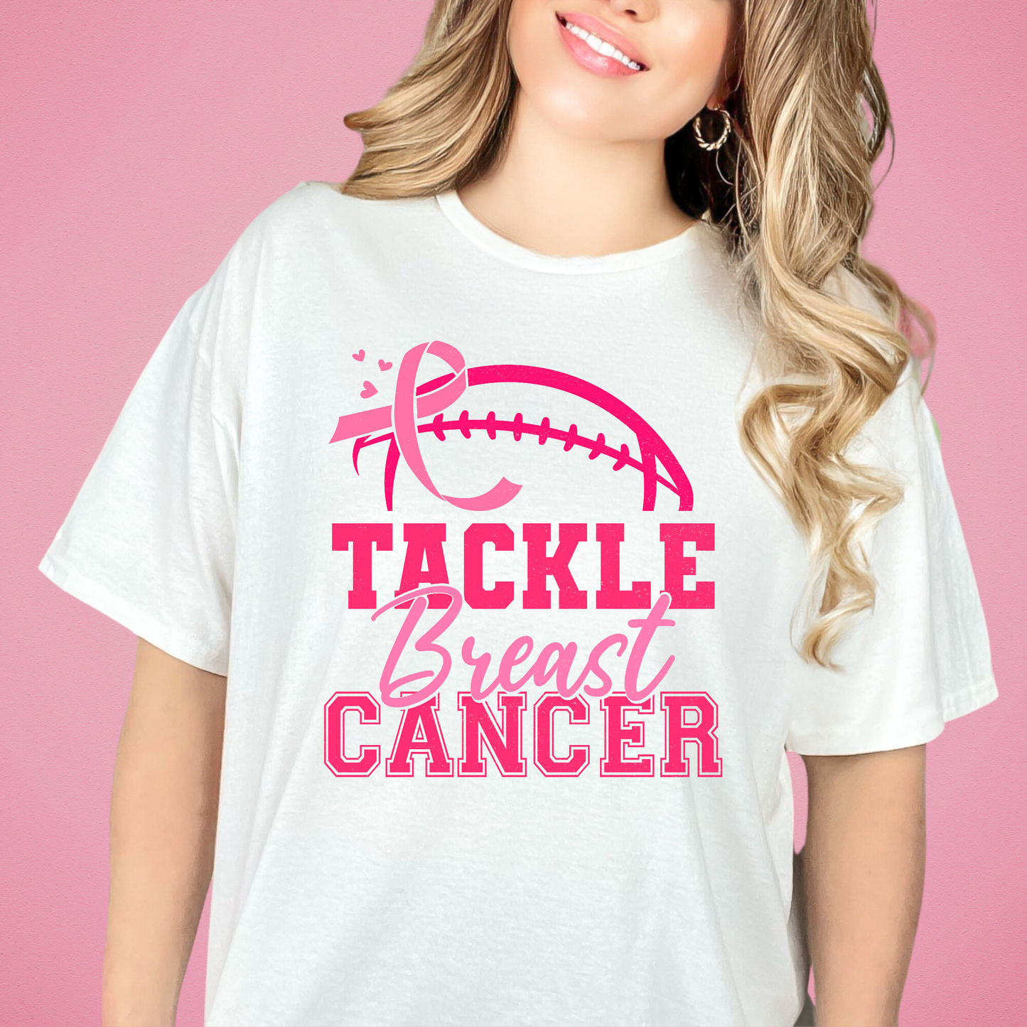 Tackle Breast Cancer Awareness DTF Transfer Film 9178