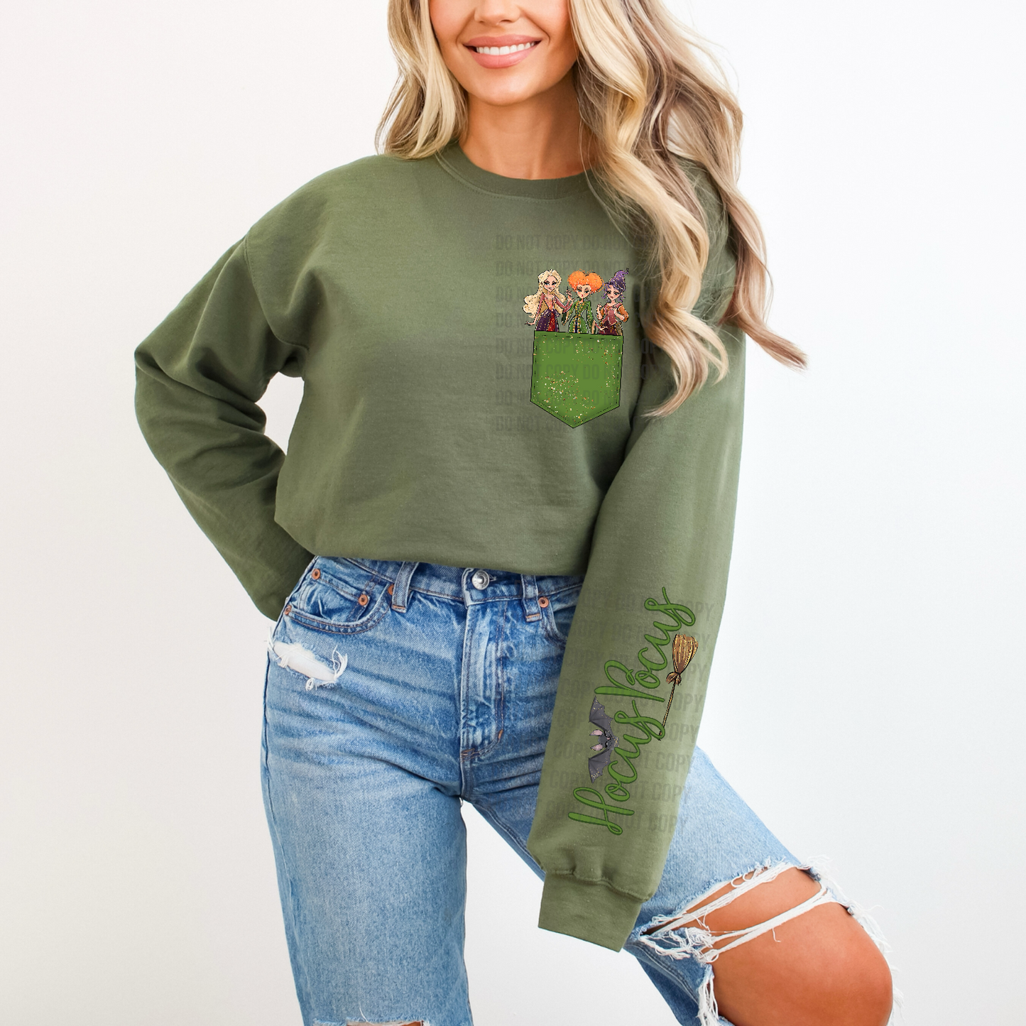 Matching Pocket Series - Green Sanderson Sisters Pocket & Sleeve