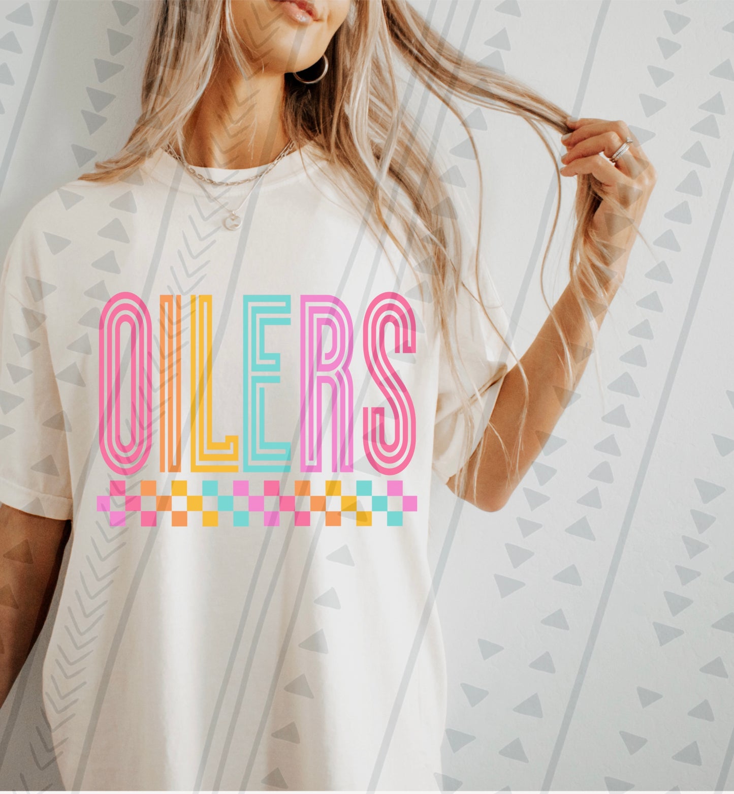 Colorful Sports Mascot Oilers DTF Transfer Film