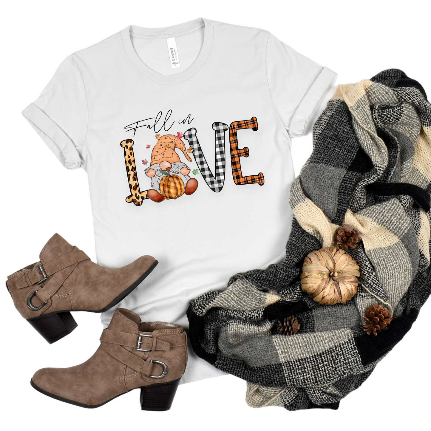 Fall in love Gnome DTF Transfer Film 9041