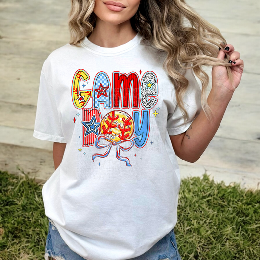 Game Day Softball Doodles DTF Transfer Film E035