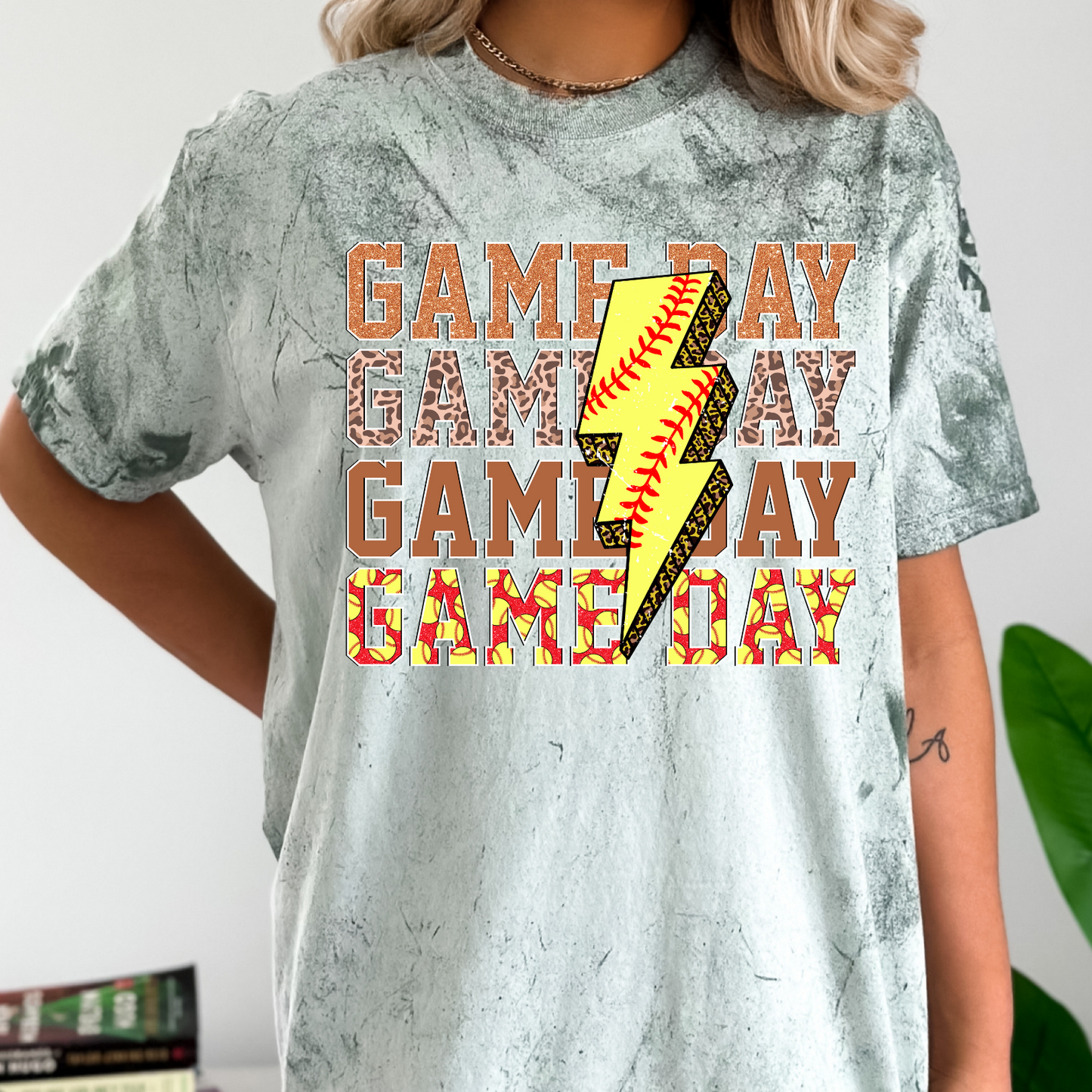 Game Say Softball bolt DTF Transfer Film