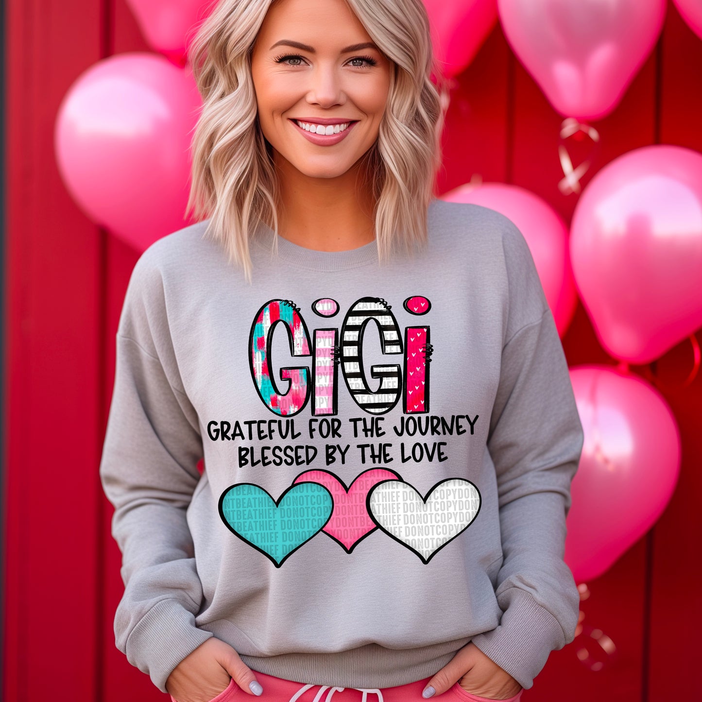 Grateful for the journey, Blessed by the Love - Gigi DTF Transfer Film SD124