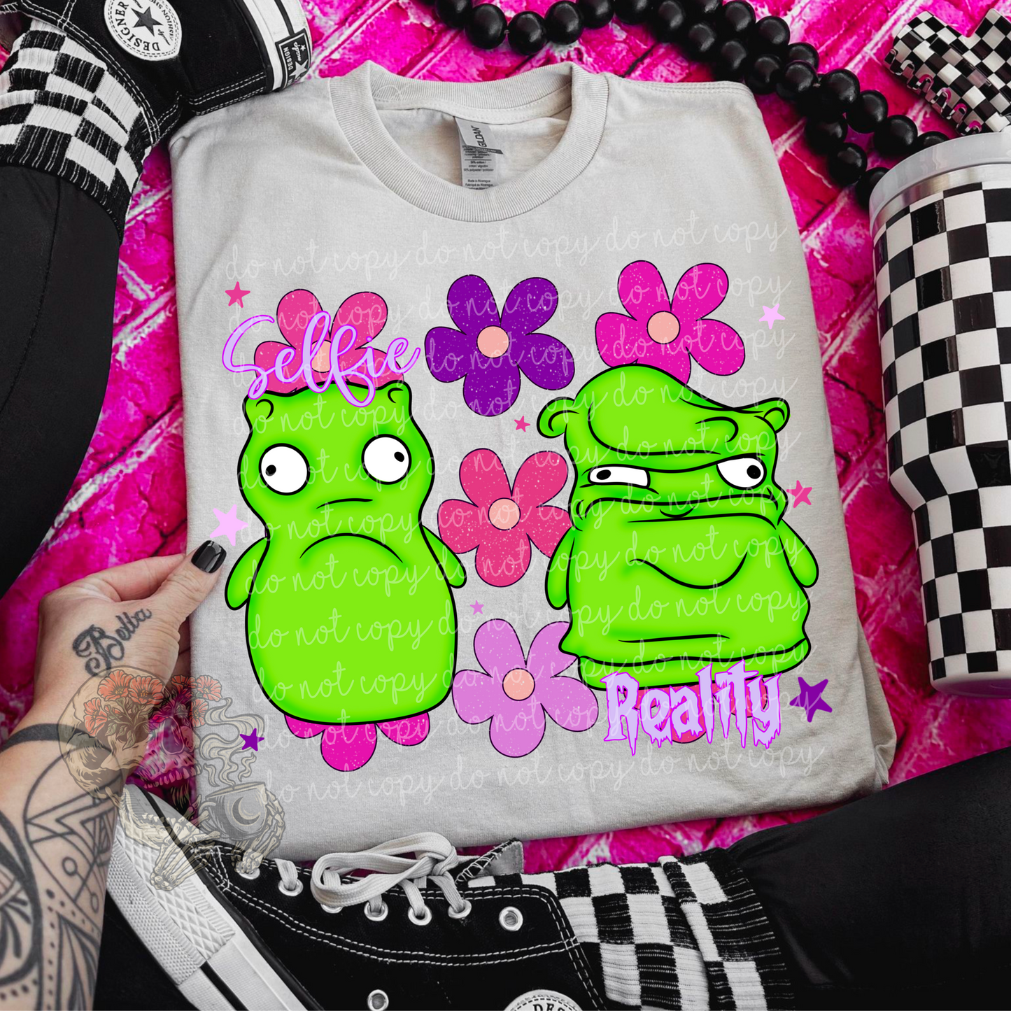 Bobies Selfie vs reality DTF Transfer Film