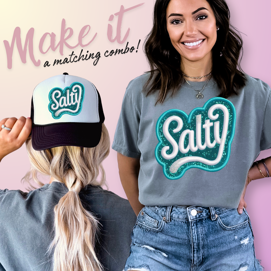 Faux Embroidery Salty DTF Transfer Film - Create your own matching set