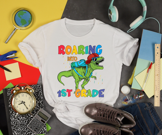 Roaring into 1st grade Youth Cotton T-shirt