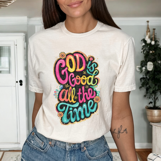Colorful God is good all the time DTF Transfer Film SD025